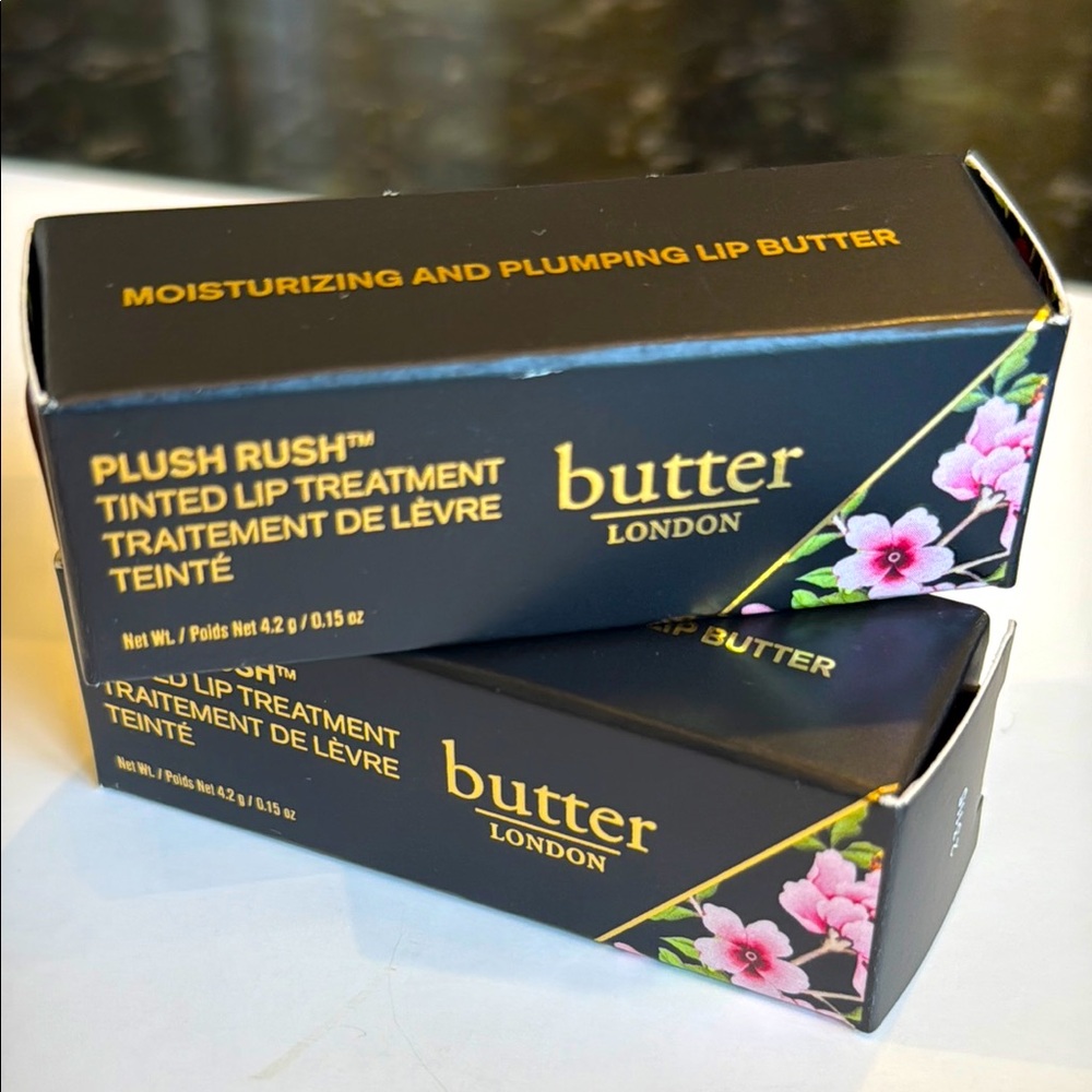 🔥BLOWOUT DEAL🔥Butter London Plush Rush Tinted Lip Treatment BRAND NEW SET OF 2